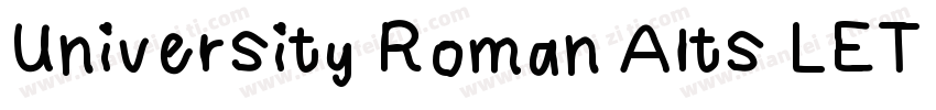 University Roman Alts LET Plain1.0字体转换